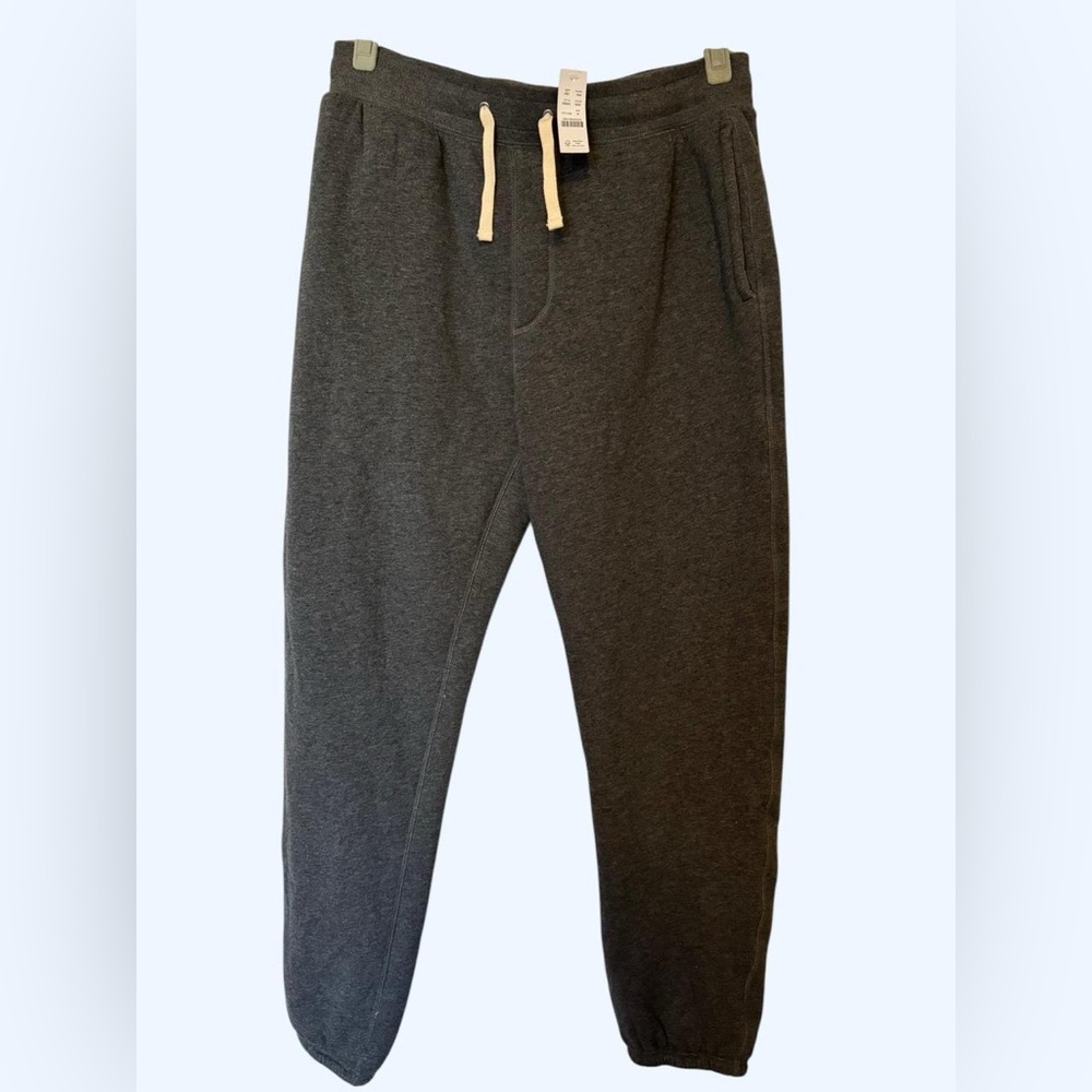 NWT J. Crew Men's fleece lined Charcoal Jogger Pants